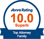 Avvo Rating - 10.0 - Top Family Attorney